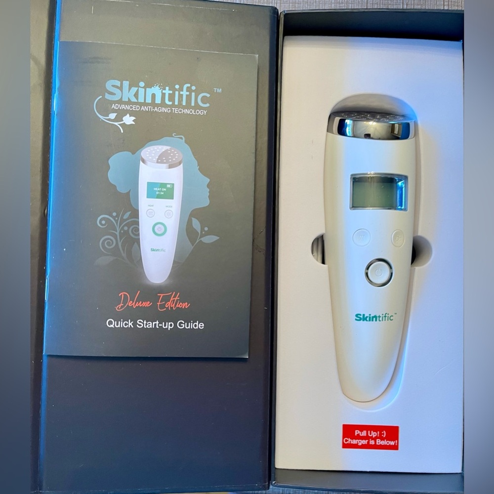 SKINTIFIC 7-in-1 LED+ Extra Strength Wand Plus Advanced Age Defying Serum NIB